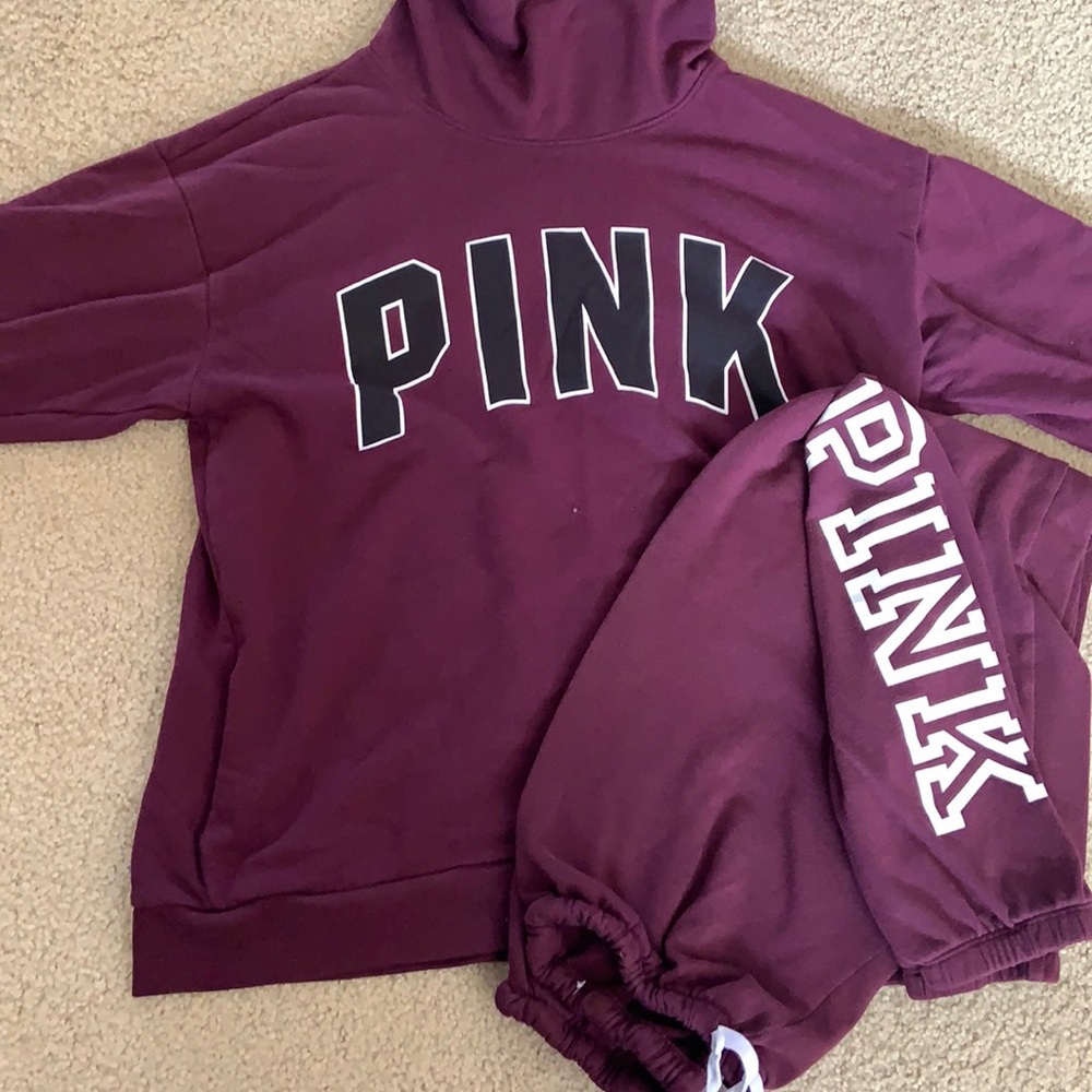 PINK sweatshirt and joggers